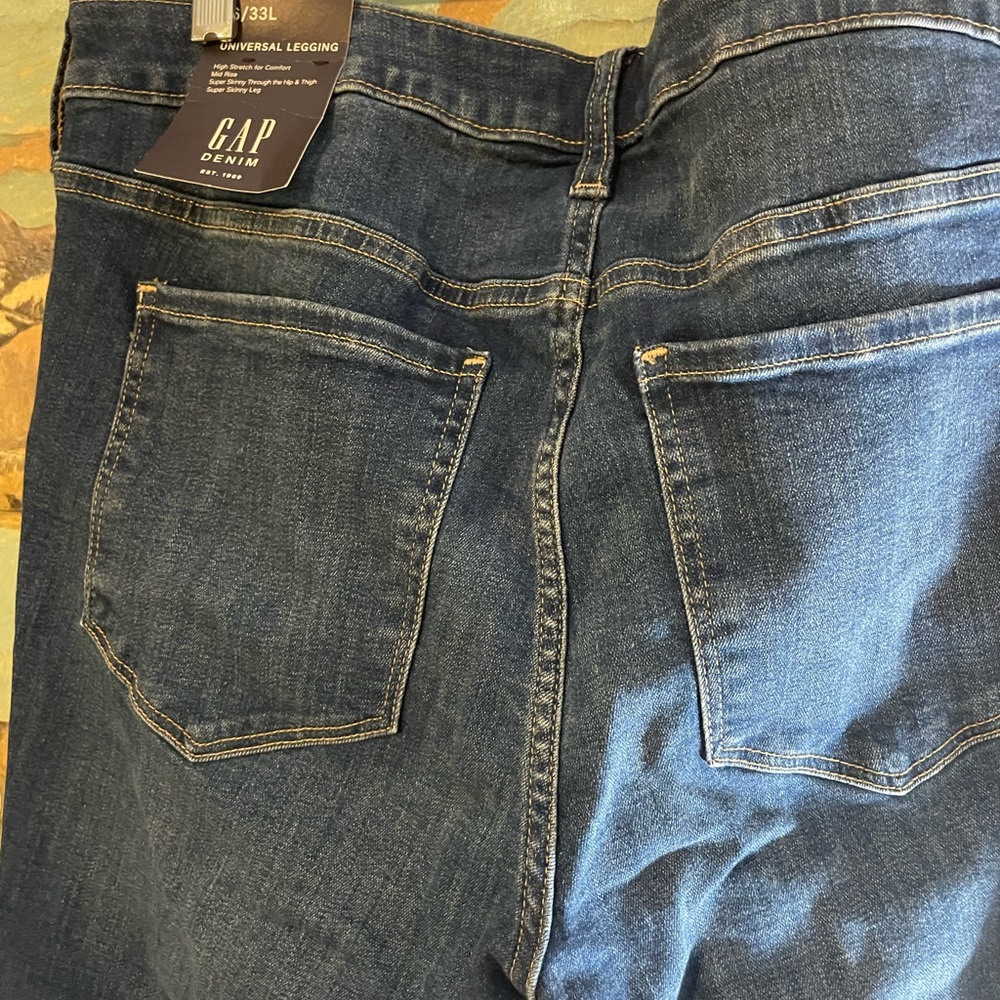 Women's Distressed Blue Jeans - Picture 3 of 3